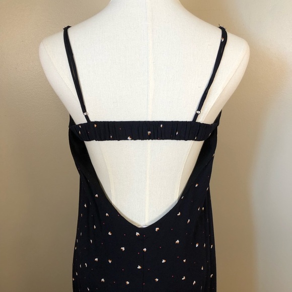 Lush Black Maxi Dress with Open Back, Tiered Hem Lagenlook Size M - Picture 3 of 11